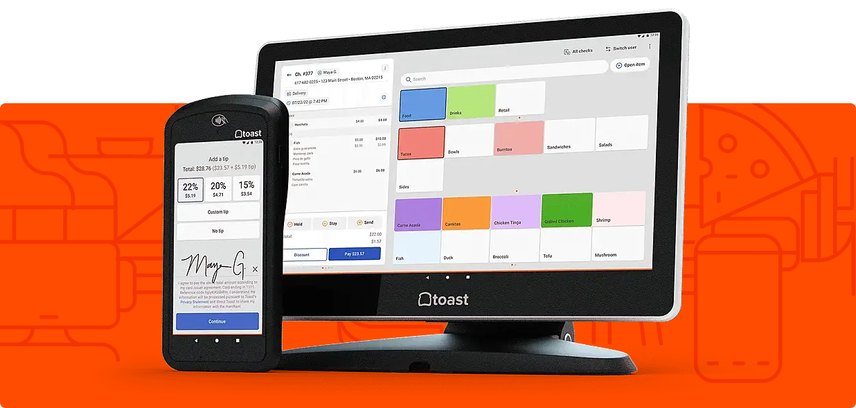 A Toast point of sale system
